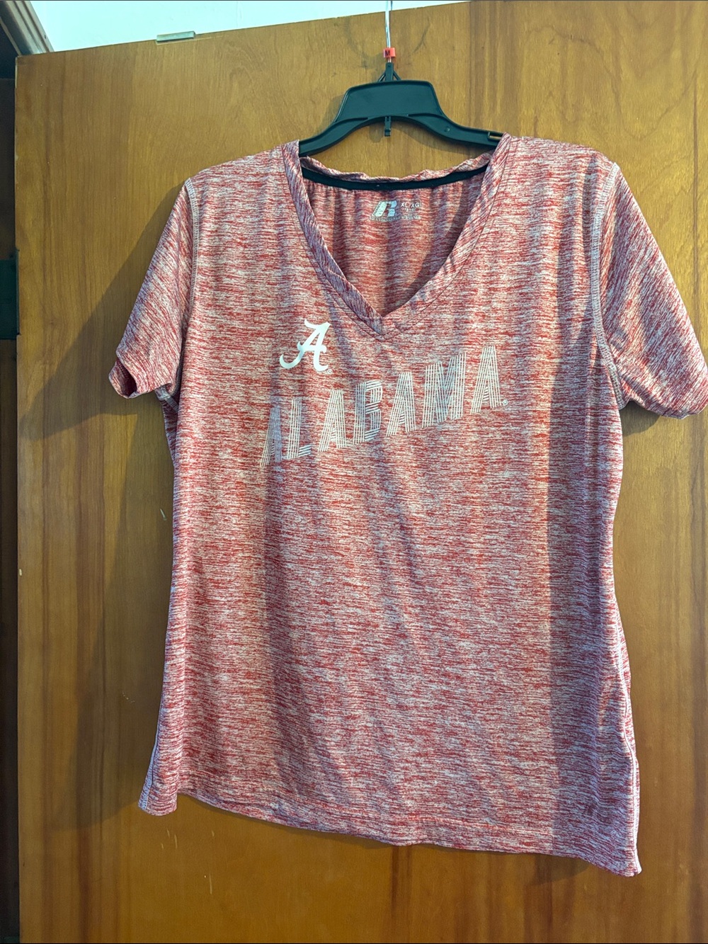 Russell Athletic Women's Heather Crimson V-Neck Alabama Tee